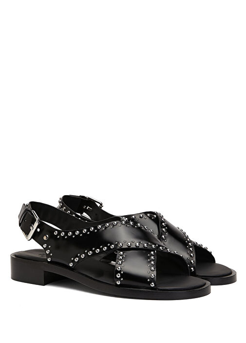 Church's Siyah Church's Deri Kadın Sandalet