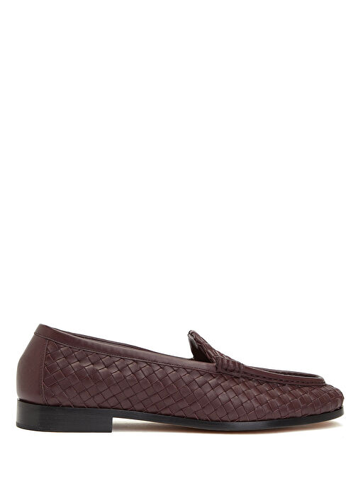 Bottega Veneta Bordo Bottega Veneta Deri Erkek Loafer