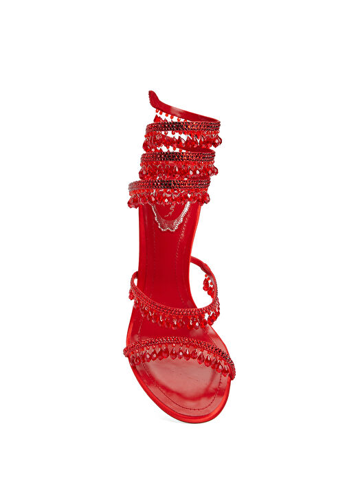 Kırmızı Kadın Sandalet - Görsel 5