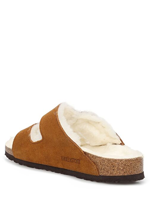 Arizona Taba Doku Detaylı Kadın Süet Terlik - Görsel 3