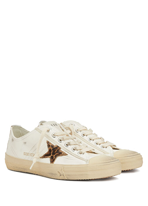 V-Star LTD Krem Kadın Deri Sneaker - Görsel 3