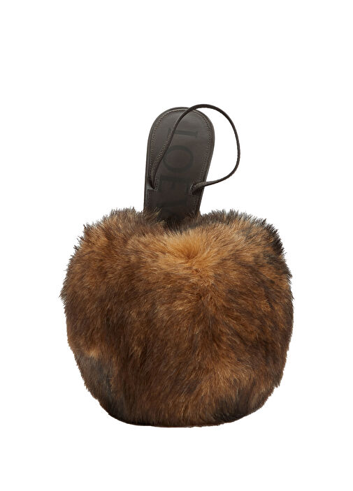 Toy Kahverengi Shearling Deri Topuklu Ayakkabı - Görsel 5