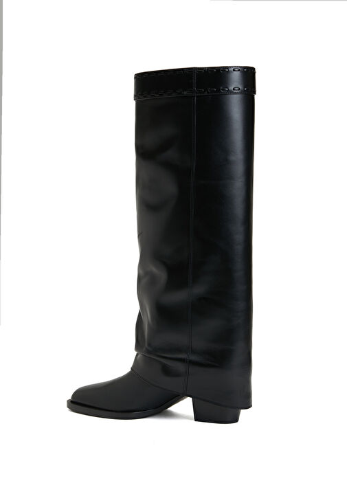 Siyah Kadın Deri Çizme - Görsel 4