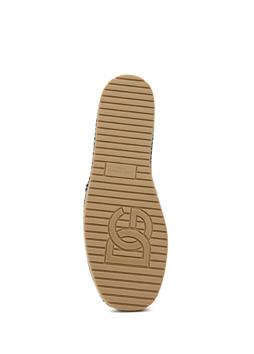 Siyah Logo Detaylı Erkek Deri Espadril - Görsel 6