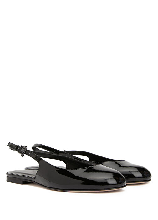 Siyah Kadın Deri Babet - Görsel 3