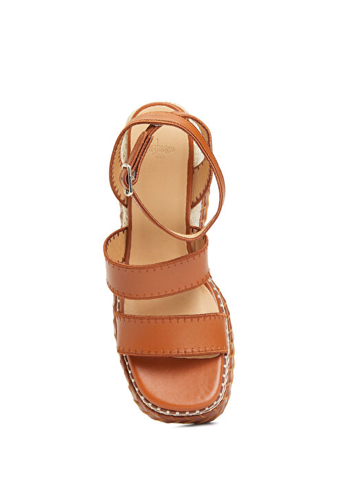 Faure Taba Platform Detaylı Kadın Deri Espadril - Görsel 5