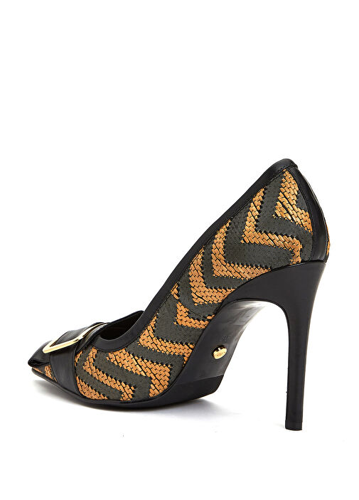 George Hogg George Hogg Bej Siyah Siyah Bej Zikzak Desenli Deri Stiletto Beymen'de! Bej Siyah - 4. görsel