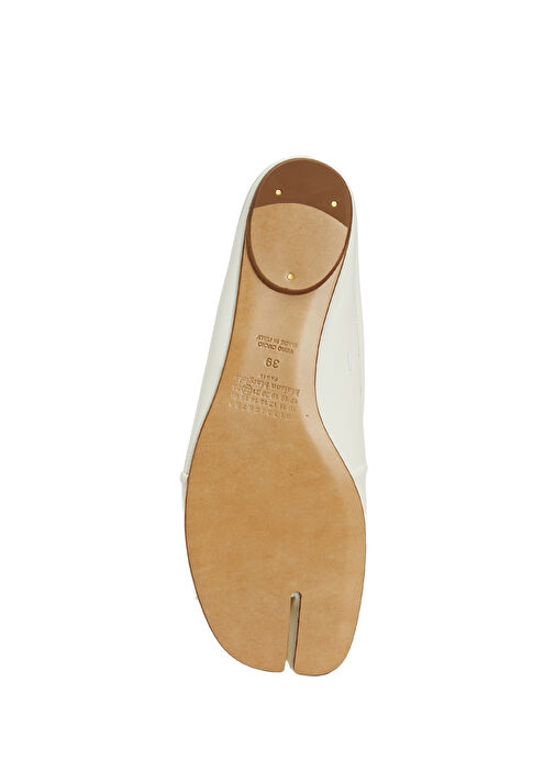 Tabi Beyaz Deri Babet - Görsel 6