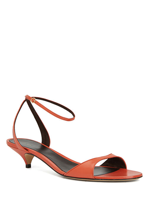 Vika Turuncu Kadın Deri Sandalet - Görsel 3