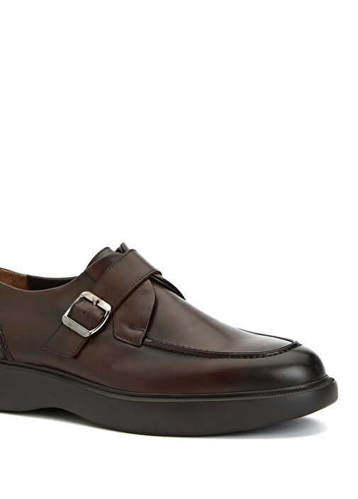 Kahverengi Erkek Deri Ayakkabı - Görsel 7
