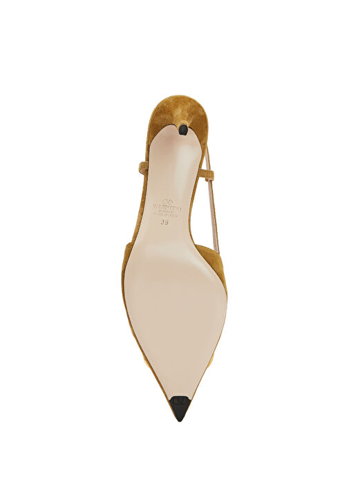 VLogo Açık Kahverengi Süet Topuklu Ayakkabı - Görsel 6