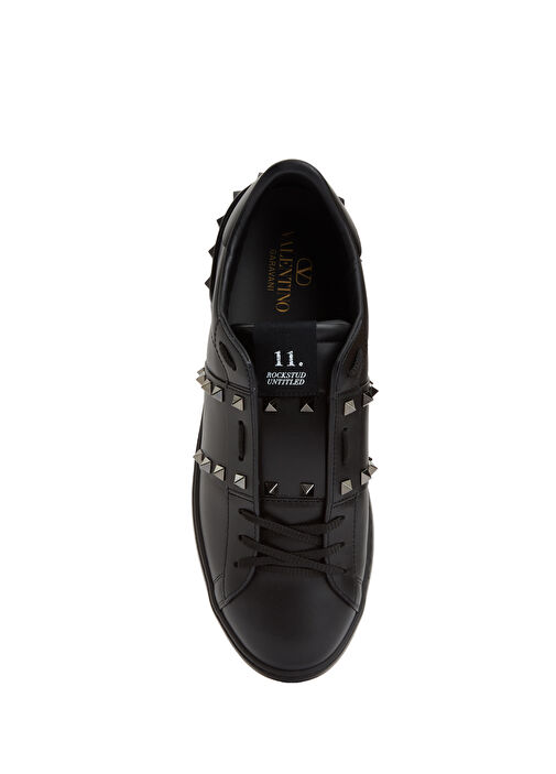 Rockstud Siyah Erkek Deri Sneaker - Görsel 5
