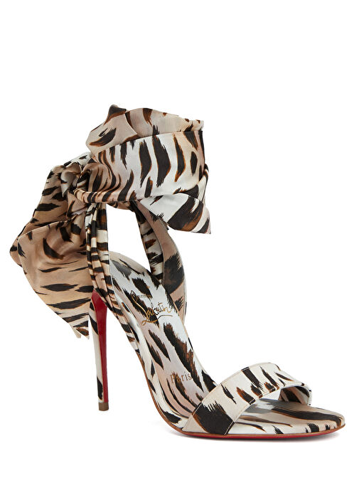 Leopar Kadın İpek Sandalet - Görsel 3