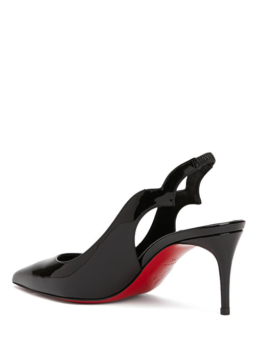 Hot Chick Sling Siyah Rugan Topuklu Ayakkabı - Görsel 4