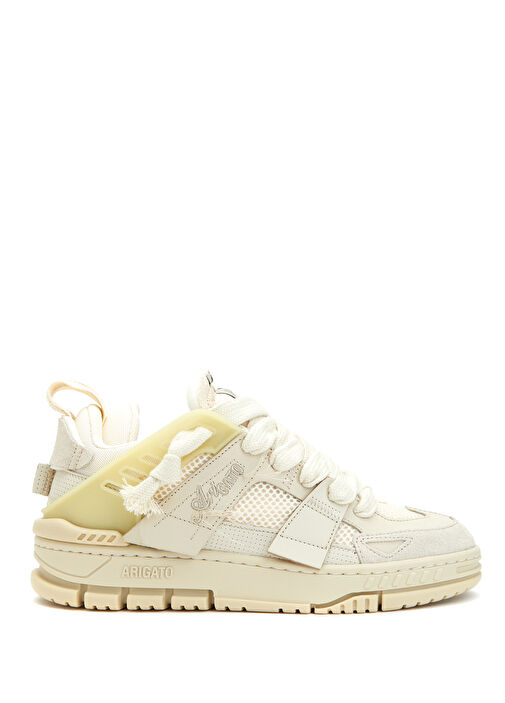 Alan Patchwork Bej Kadın Deri Sneaker - Görsel 2