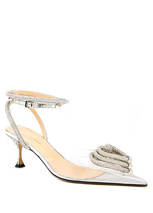 Gümüş Fiyonk Detaylı Topuklu Ayakkabı - Görsel 3