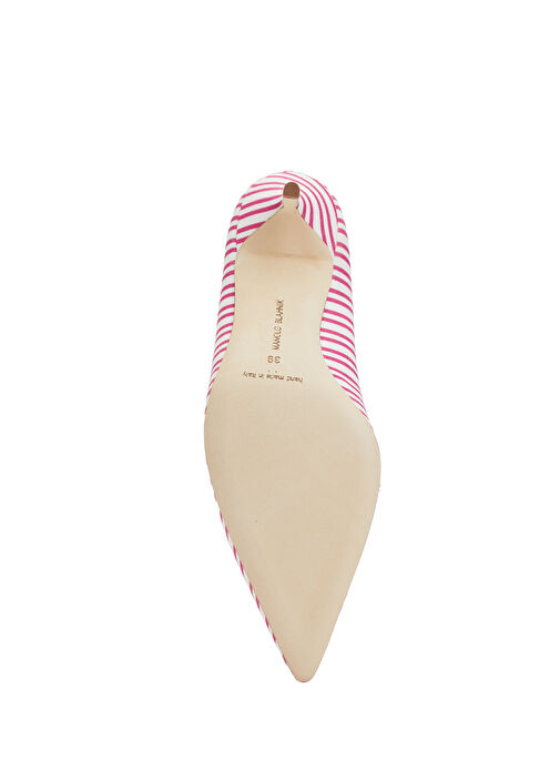 BB Pembe Beyaz Topuklu Ayakkabı - Görsel 6