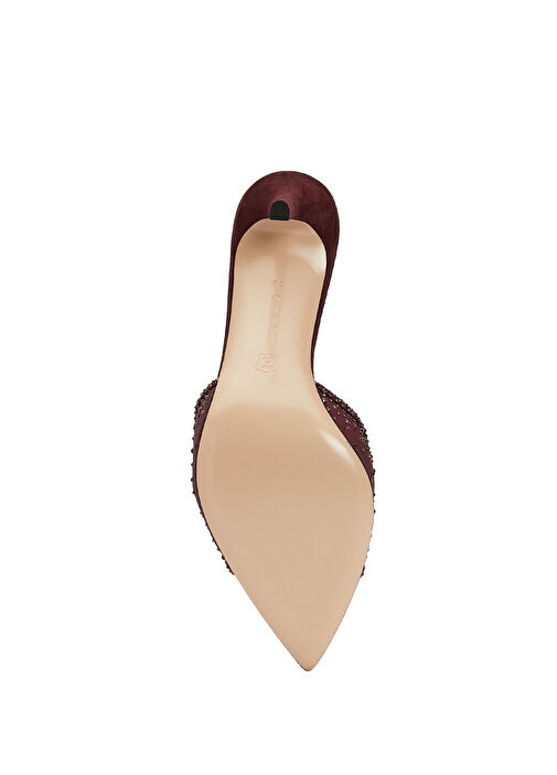 Koyu Kırmızı Kadın Terlik - Görsel 6