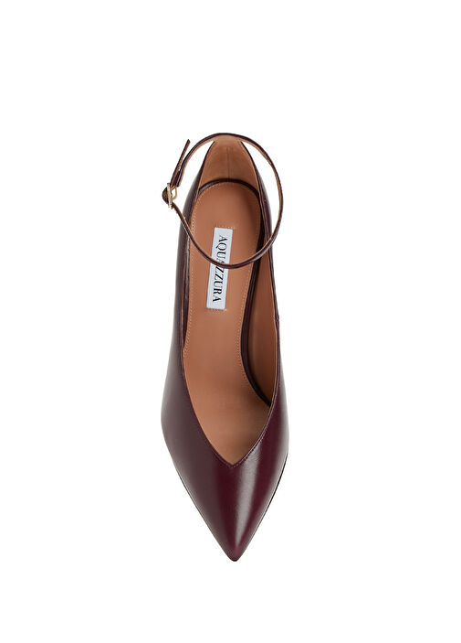 Strong Bordo Deri Topuklu Ayakkabı - Görsel 5