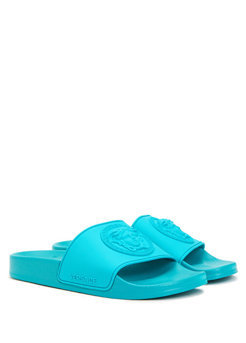 Turkuaz Medusa Detaylı Unisex Terlik - Görsel 6