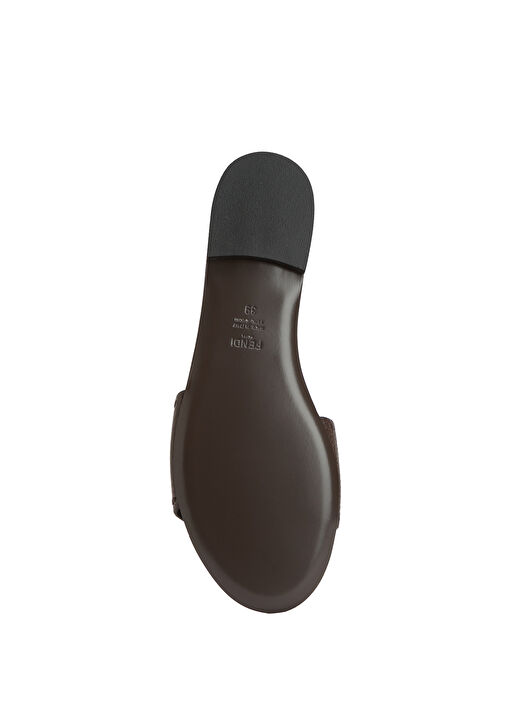 Kahverengi Kadın Deri Terlik - Görsel 6