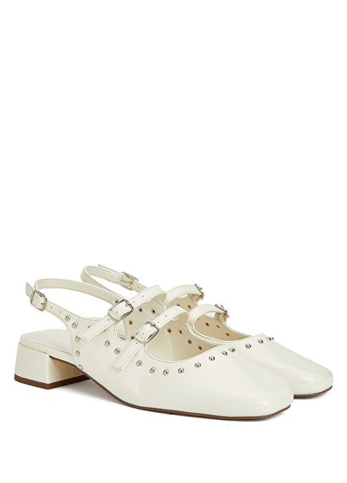 Kırık Beyaz Taşlı Babet - Görsel 3