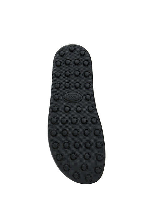 Siyah Çapraz Bantlı Erkek Deri Terlik - Görsel 6