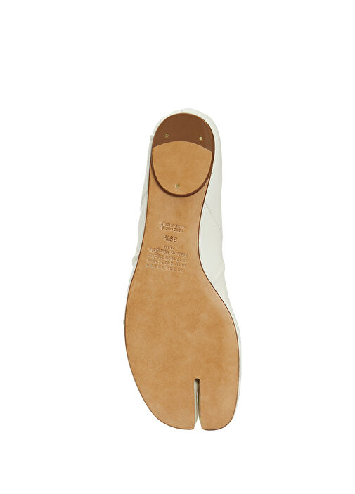 Tabi Beyaz Deri Babet - Görsel 6