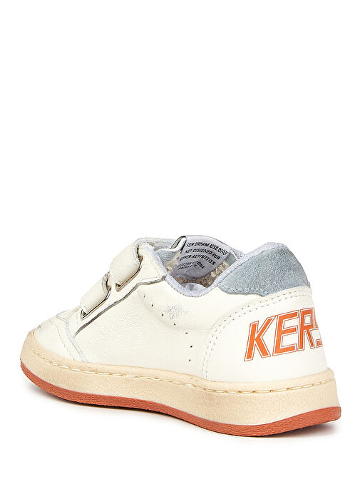 Ball Star Beyaz Çocuk Deri Sneaker - Görsel 4
