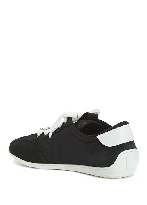 Siyah Kadın Deri Sneaker - Görsel 4