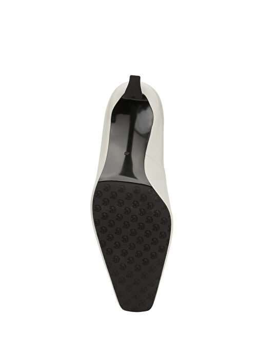 Kırık Beyaz Kadın Deri Stiletto - Görsel 6