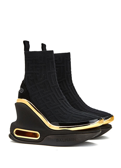 Siyah Çorap Formlu Kadın Sneaker - Görsel 3