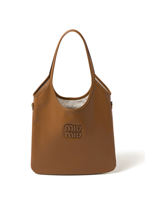 old coach トートバッグ　レザー　イタリア製　miu miu prada Miu Miu Kahverengi Kadın IVY Kahverengi Deri Kadın El Çantası