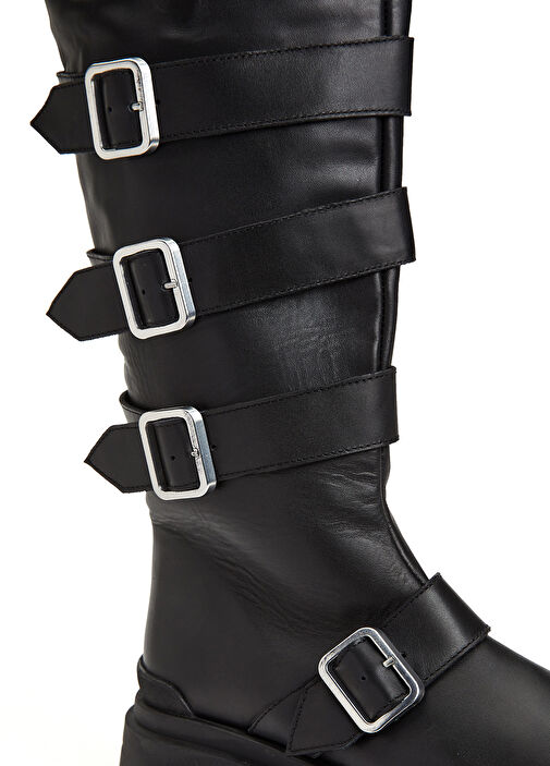 Siyah Kadın Deri Çizme - Görsel 7