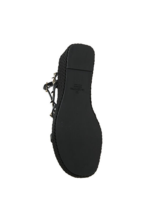 Rockstud Siyah Kadın Deri Espadril - Görsel 11