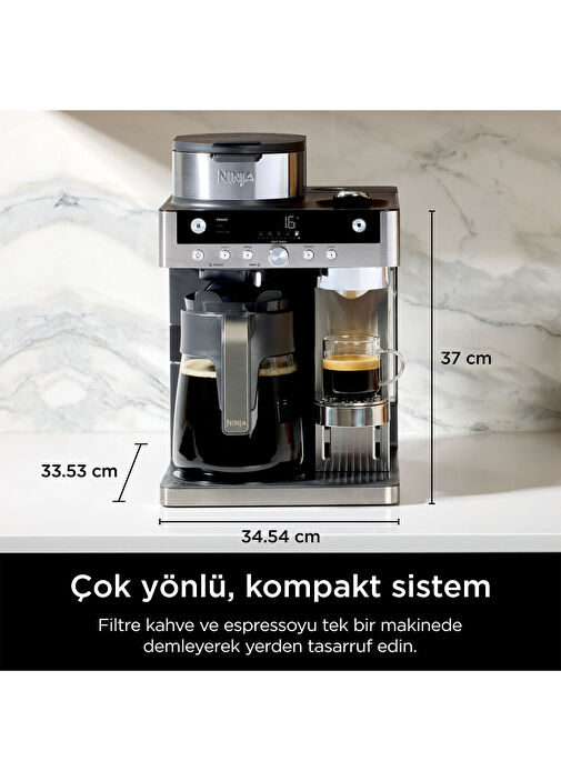 Ninja - Prestige Dualbrew Siyah Filtre ve Kapsül Kahve Makinesi