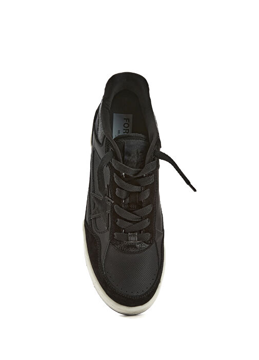Siyah Erkek Deri Sneaker - Görsel 5