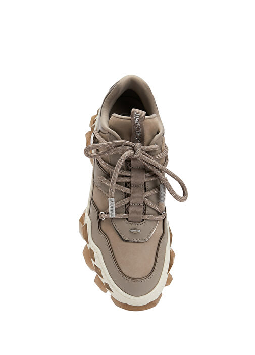 Diamond Taupe Kadın Deri Sneaker - Görsel 5