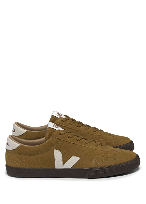 Volley Camel Beyaz Kadın Süet Sneaker - Görsel 2
