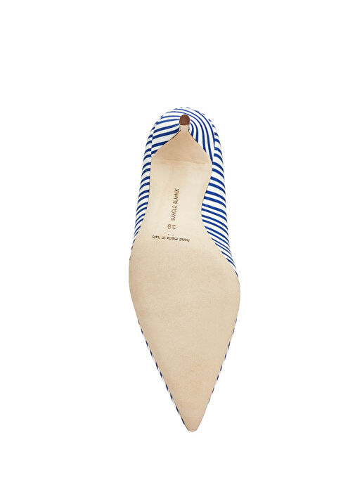 BB Mavi Beyaz Topuklu Ayakkabı - Görsel 6