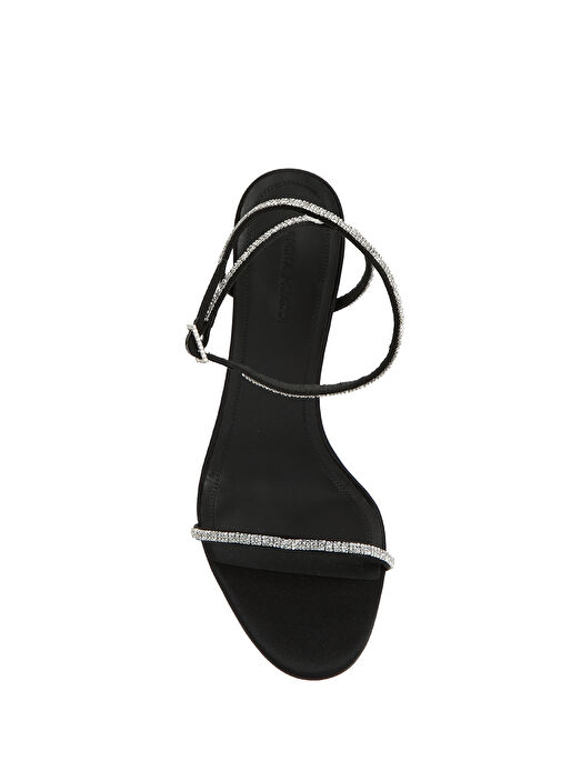 Diamente Siyah Kadın İpek Sandalet - Görsel 5