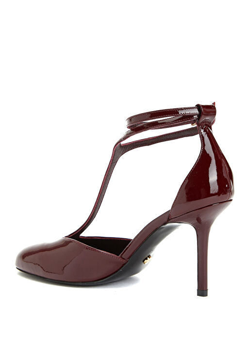 Bordo Rugan Topuklu Ayakkabı - Görsel 4