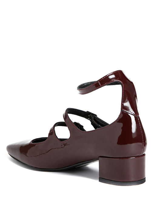 Bordo Kadın Deri Babet - Görsel 4