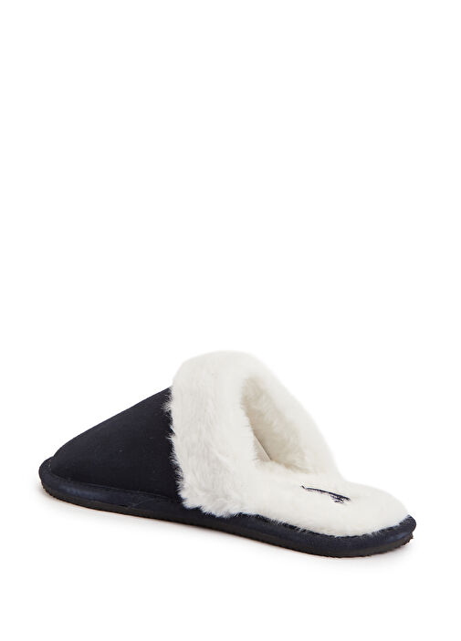 Lacivert Kadın Deri Terlik - Görsel 4