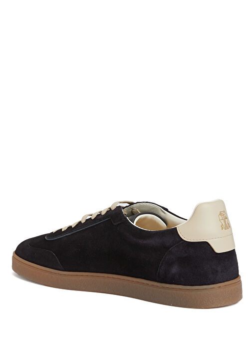 Koyu Lacivert Logolu Erkek Süet Sneaker - Görsel 4