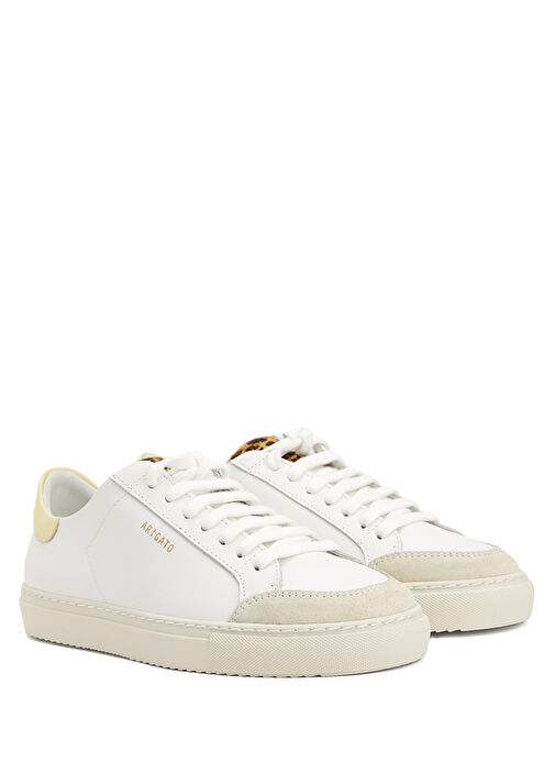 Clean 90 Triple Beyaz Sarı Kadın Deri Sneaker - Görsel 3