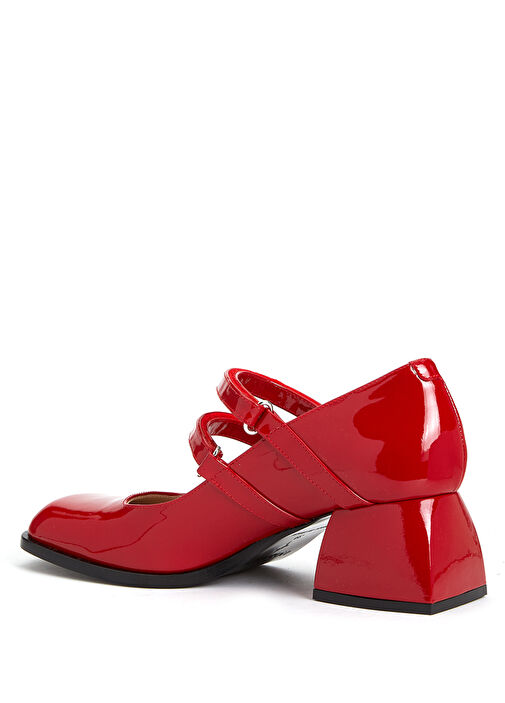 Bulla Bacara Kırmızı Deri Topuklu Ayakkabı - Görsel 4