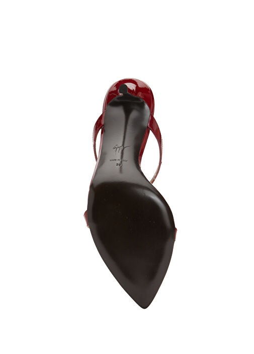 Kırmızı Kadın Deri Terlik - Görsel 6
