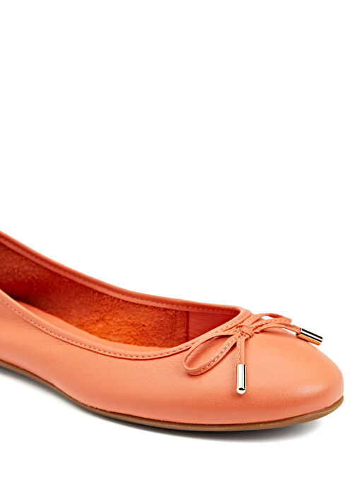 Turuncu Kadın Deri Babet - Görsel 7