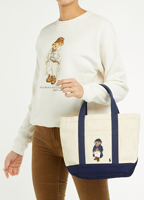 Polo Ralph Lauren - Polo Bear Lacivert Ekru Kadın Alışveriş
